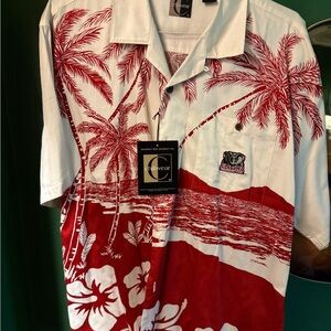 VINTAGE -Roll Tide - from Chiliwear-  Red and White Shirt Hawaiian style. NWT